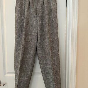 Plaid Pleated Slacks